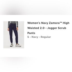 Figs Women's Navy Zamora™ High Waisted Jogger Scrub Pants
